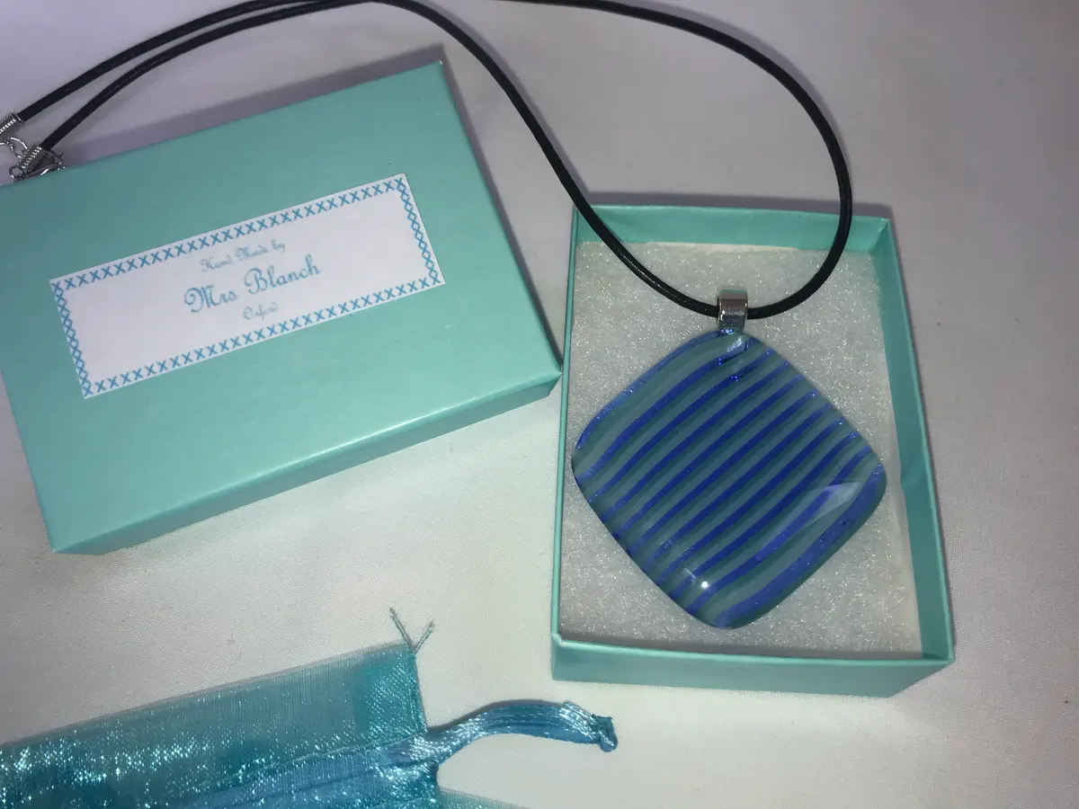 Cobalt/green/pale green striped P011