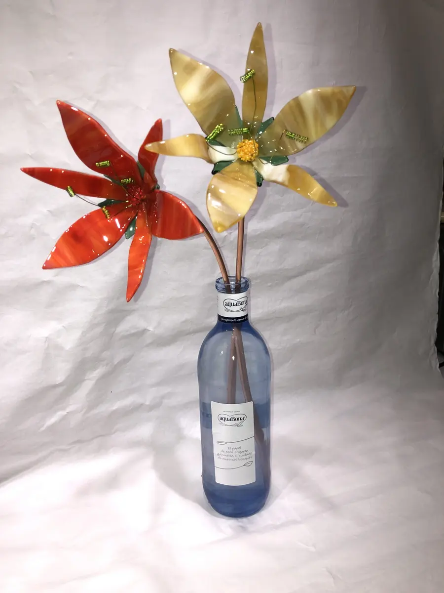 Mini lillies - outdoor garden art £45.00 each.