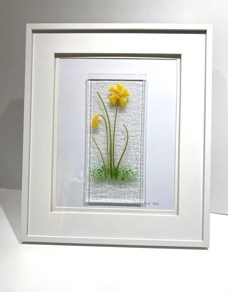 Daffodils. In a frame approx 27cm x 21cm. £45.00.