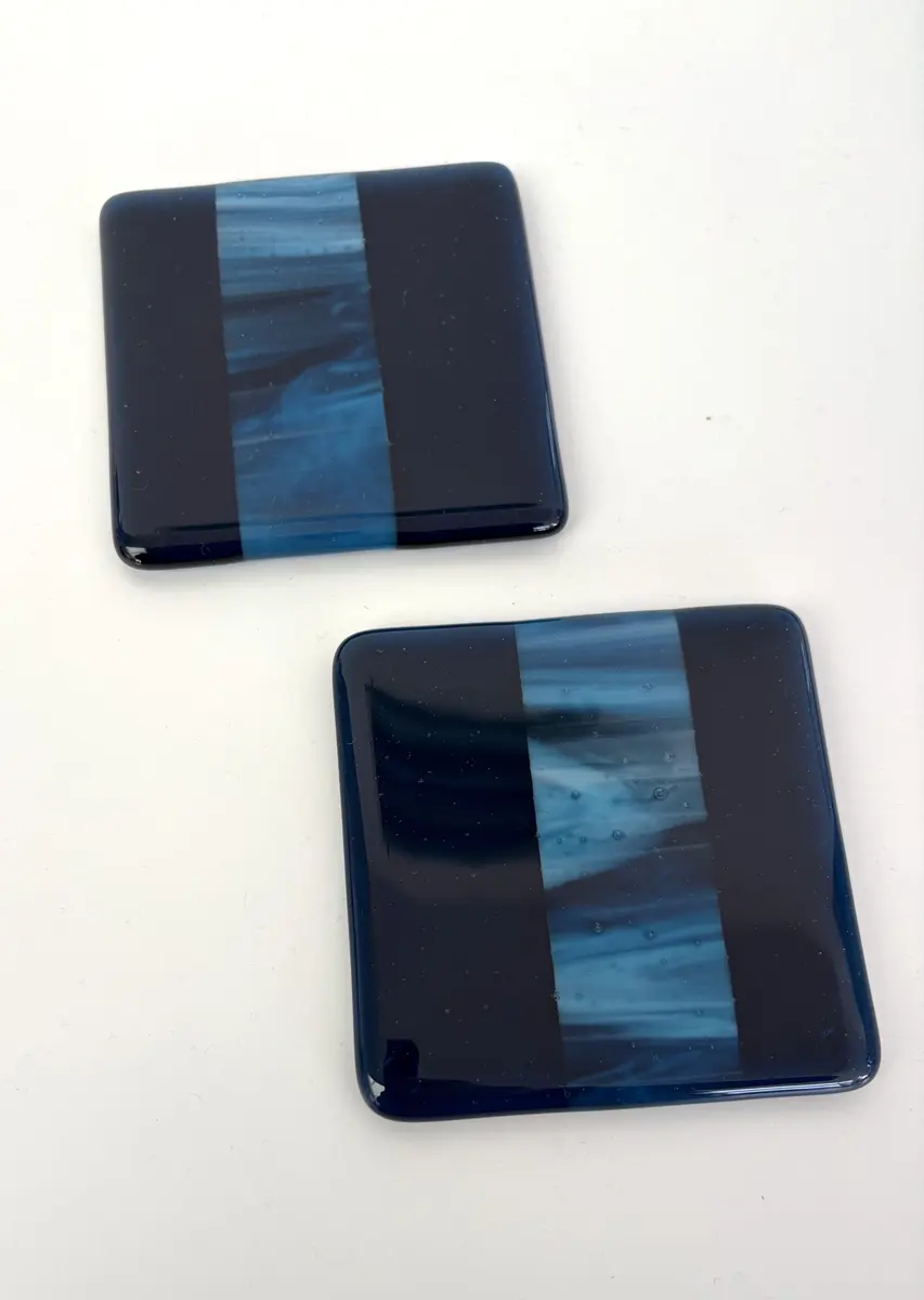 Blue glacial coasters. £15.00 each.