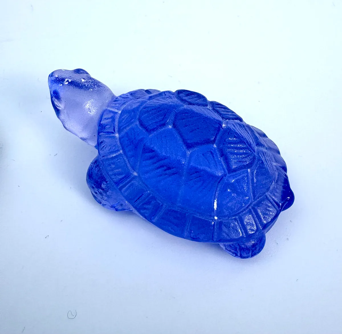 Blue glass turtle